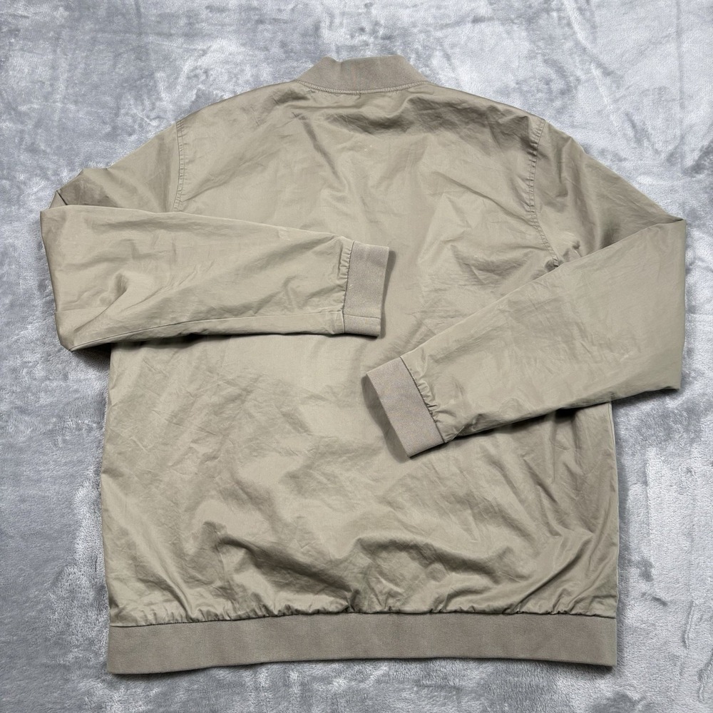 Marine Layer Men's XL Rossland Dry Wax Canvas Bomber Jacket Olive Green EUC - Picture 6 of 6